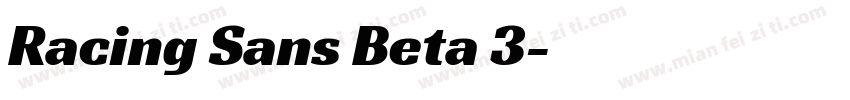 Racing Sans Beta 3字体转换